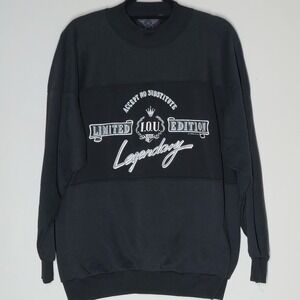 Vintage 90s IOU Limited Edition Crewneck Sweatshirt Men's SZ M Black Legendary